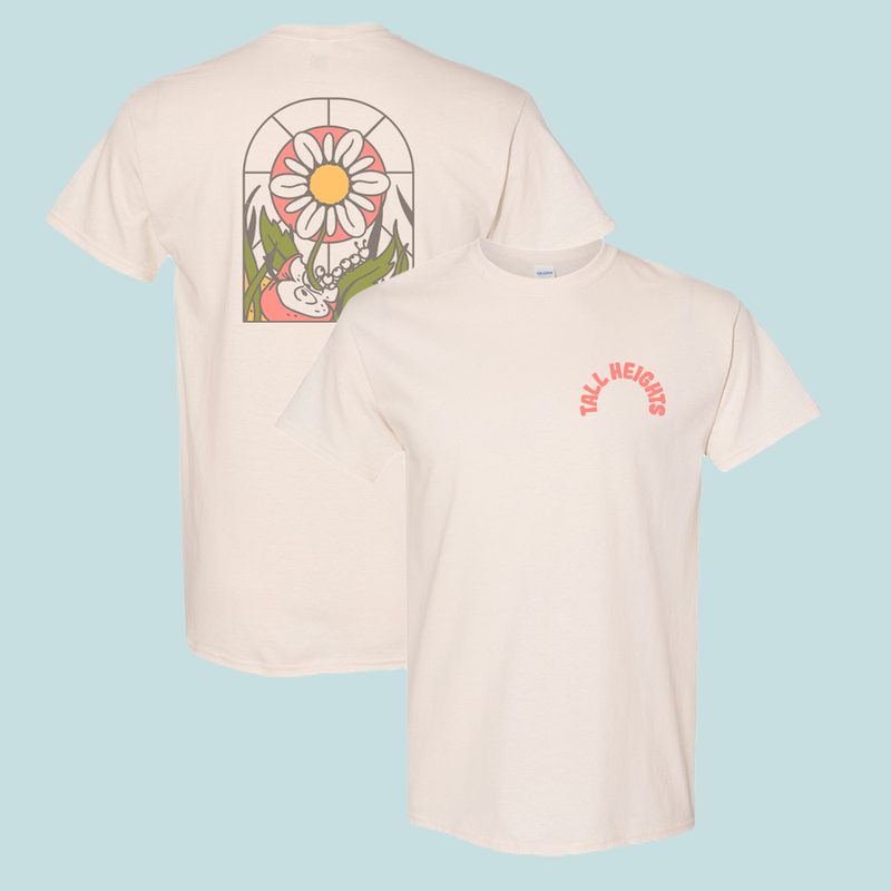 The Overgrown Garden tee, front and back
